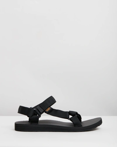 Teva Original Universe Slim Recycled-polyester Sandals In Black