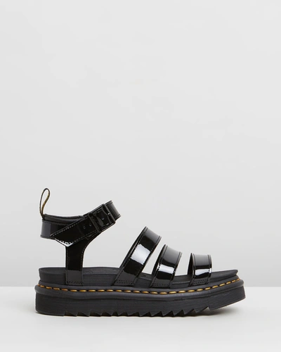 Dr. Martens' Blaire Patent Lamper Sandals In Black