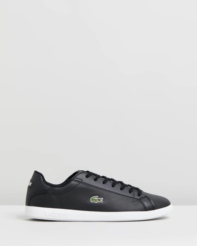 Lacoste Men's Graduate Leather And Synthetic Sneakers - 9 In Black