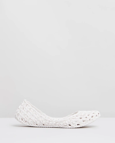 Melissa Campana Croc Flat In White