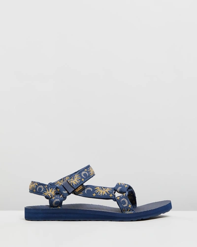 Teva Original Universal Blue Sun And Moon Sandals