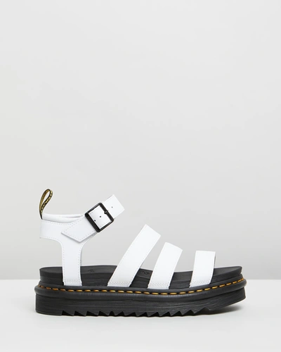 Dr. Martens' Blaire Hydro Leather Strap Sandals In White
