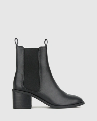 Betts Luxe Block Heel Ankle Boots In Black