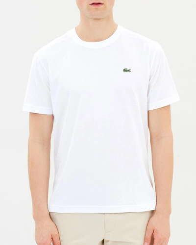 Lacoste Short Sleeve Crew Neck Pima Cotton Jersey T-shirt In White