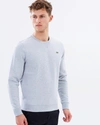 Lacoste Basic Crew Neck Sweatshirt In Blue