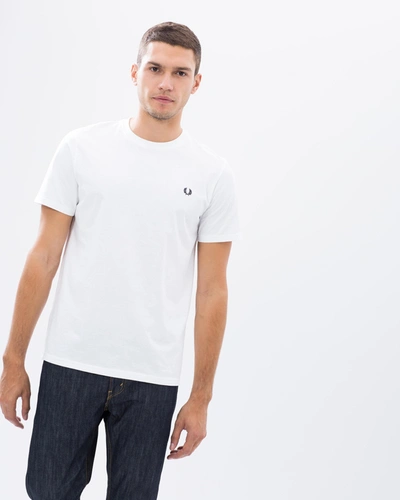 Fred Perry Classic Crew Neck Tee In White