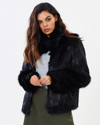 Unreal Fur Unreal Faux Fur Delish Jacket In Black