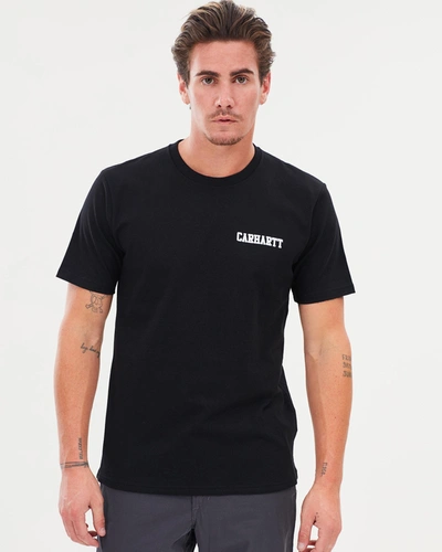 Carhartt Ss College Script T Shirt In Black
