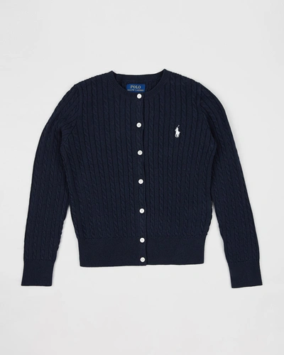 Polo Ralph Lauren Mini Cable Cardigan   Teen In Blau