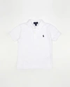 Polo Ralph Lauren Cotton Mesh Solid Original Fit Polo Shirt In Bianca