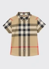 BURBERRY BOY'S OWEN VINTAGE CHECK SHORT-SLEEVE SHIRT