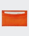 Graphic Image Slim Design Card Case In Orange