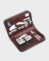 Royce New York Travel Grooming Necessities Kit In Burgundy