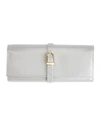 Royce New York Suede-lined Leather Jewelry Roll In Silver
