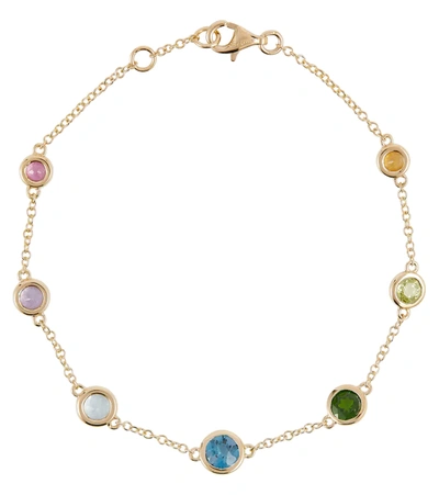 Shay Jewelry Rainbow Bezel 18kt Yellow Gold Bracelet