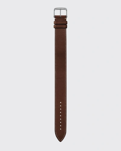 Tom Ford Large Calf Leather Strap With Ecru Stitching