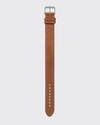 TOM FORD MEDIUM CALF LEATHER STRAP WITH ECRU STITCHING