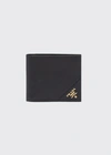 Prada Men's Saffiano Leather Bi-fold Wallet In Black