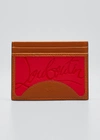 Christian Louboutin Men's Kios Red Sole Empire Card Case In Loubi/foxy