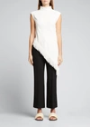 Proenza Schouler Textured Fringe Crepe Top In Off White In Off White
