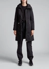 MONCLER HERMANVILLE DOWN-FILL AND QUILTED LONG COAT