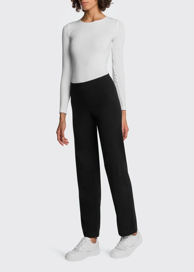 Wolford Mid-rise Flared Trousers In Black