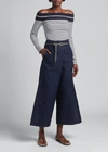 GIORGIO ARMANI CARABINER ROPE BELTED WIDE-LEG TROUSERS