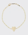 Lana 14k Petite Heart Bracelet W/ White Diamond