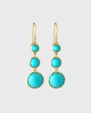 Ippolita Lollitini 3-stone Drop Earrings In 18k Gold