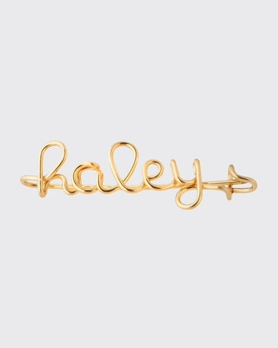 Atelier Paulin Personalized 15-letter Wire Brooch, Yellow Gold Fill