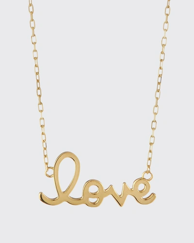 Sydney Evan 14k Yellow Gold Pure Love Script Necklace