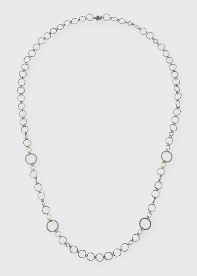 Armenta Old World Long Alternating Circle-link Necklace