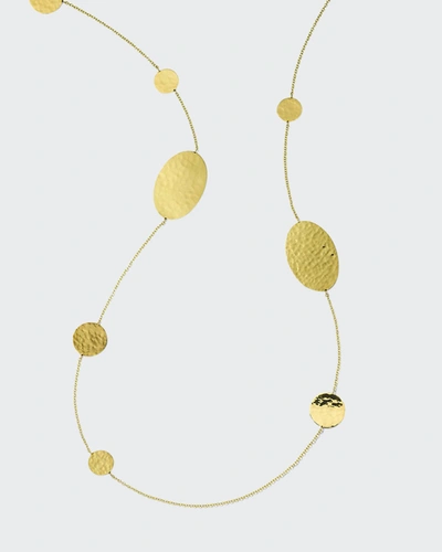 Ippolita Classico Crinkle Oval And Circles Necklace In 18k Gold