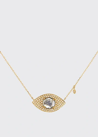 Celine Daoust 14k Yellow Gold Diamond Slice Pendant Necklace