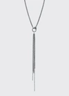 Sheryl Lowe Curb Chain Tassel Necklace With Diamond Clasp
