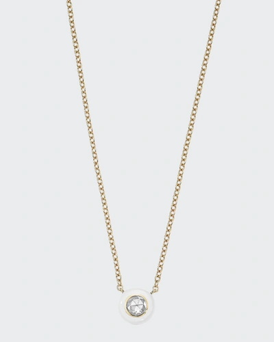 Ippolita 18k Gold Carnevale Stardust Solitaire Necklace, White