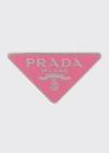 Prada Enamel Triangle Logo Clip Earring, Left