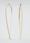 Lana Solo Small Flat Narrow Upside Down Hoop Earrings