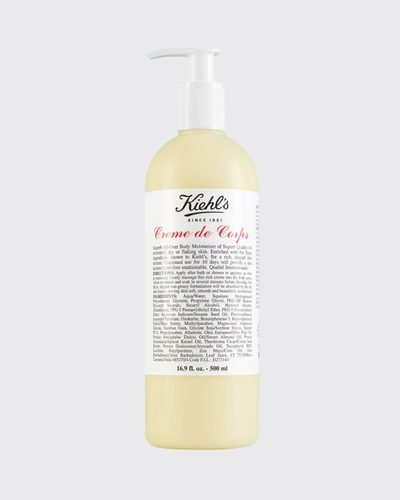 Kiehl's Since 1851 Crème De Corps Refillable Hydrating Body Lotion With Squalane 16.9 oz/ 500 ml In Bottle