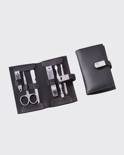 Bey-berk 6-piece Manicure Set In Leather Case