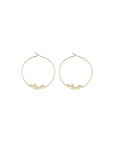 Atelier Paulin Personalized Gold-filled Hoop Earrings, 6-10 Letters