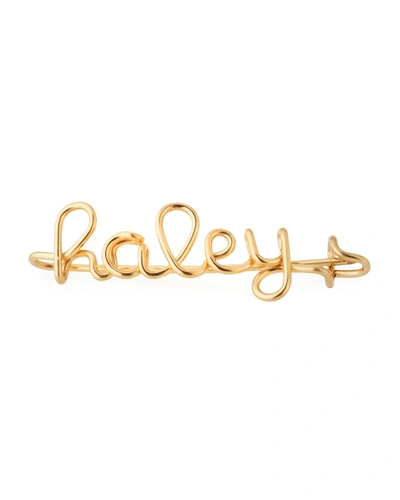 Atelier Paulin Personalized 15-letter Wire Brooch, Yellow Gold Fill