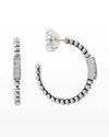 Lagos Caviar Spark Diamond Hoop Earrings