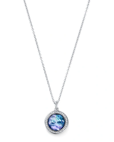 Ippolita Lollipop Diamond Bezel Clear Quartz Pendant Necklace
