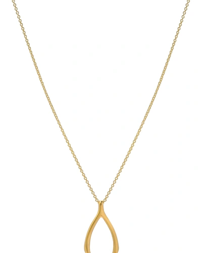 Zoe Lev Jewelry 14k Gold Wishbone Necklace
