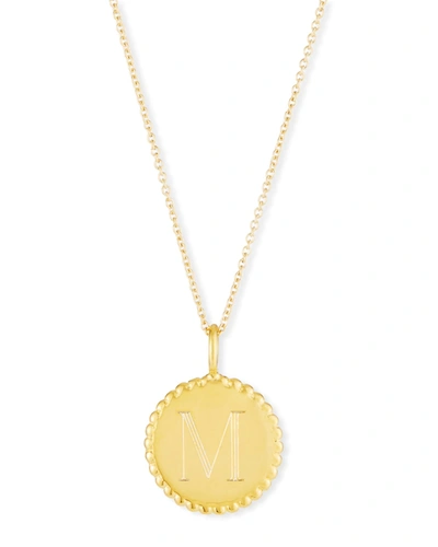 Sarah Chloe Madi Engraved Initial Pendant Necklace