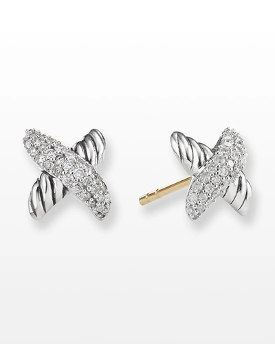 David Yurman X Earrings With Diamonds
