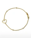 Roberto Coin Yellow Gold Heart Diamond Bracelet
