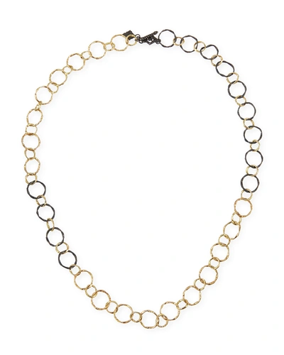 Armenta 18k Midnight Circle Link Necklace