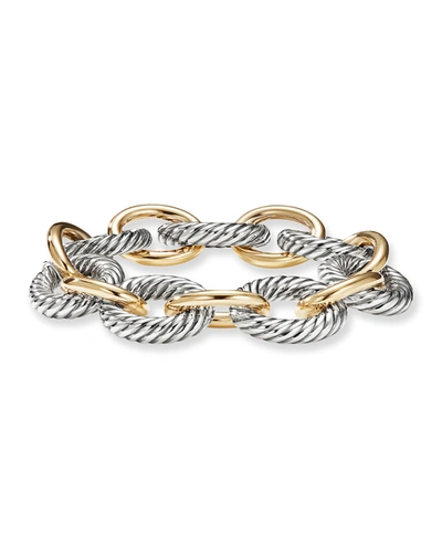 David Yurman Oval Extra-large Link Bracelet With Gold